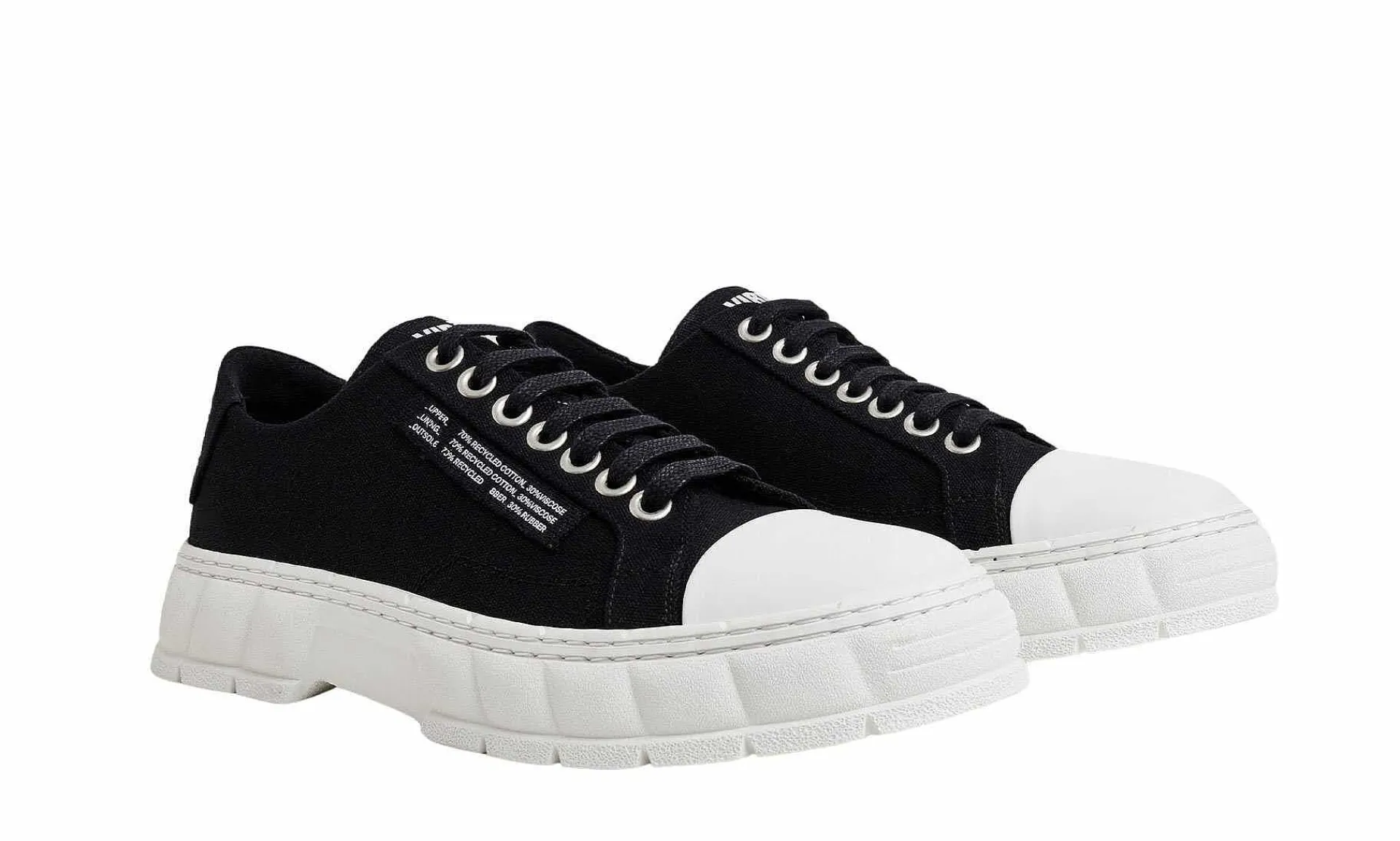 Damen Viron 1968 Black Canvas Toe-Cap Low