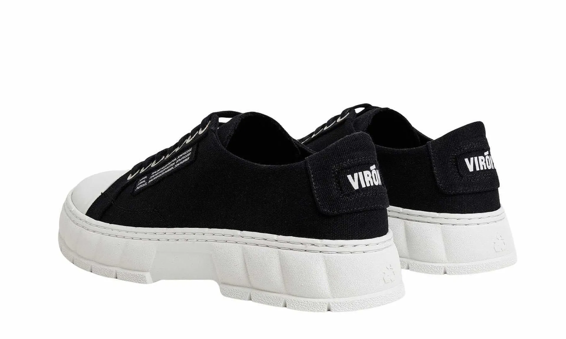 Damen Viron 1968 Black Canvas Toe-Cap Low