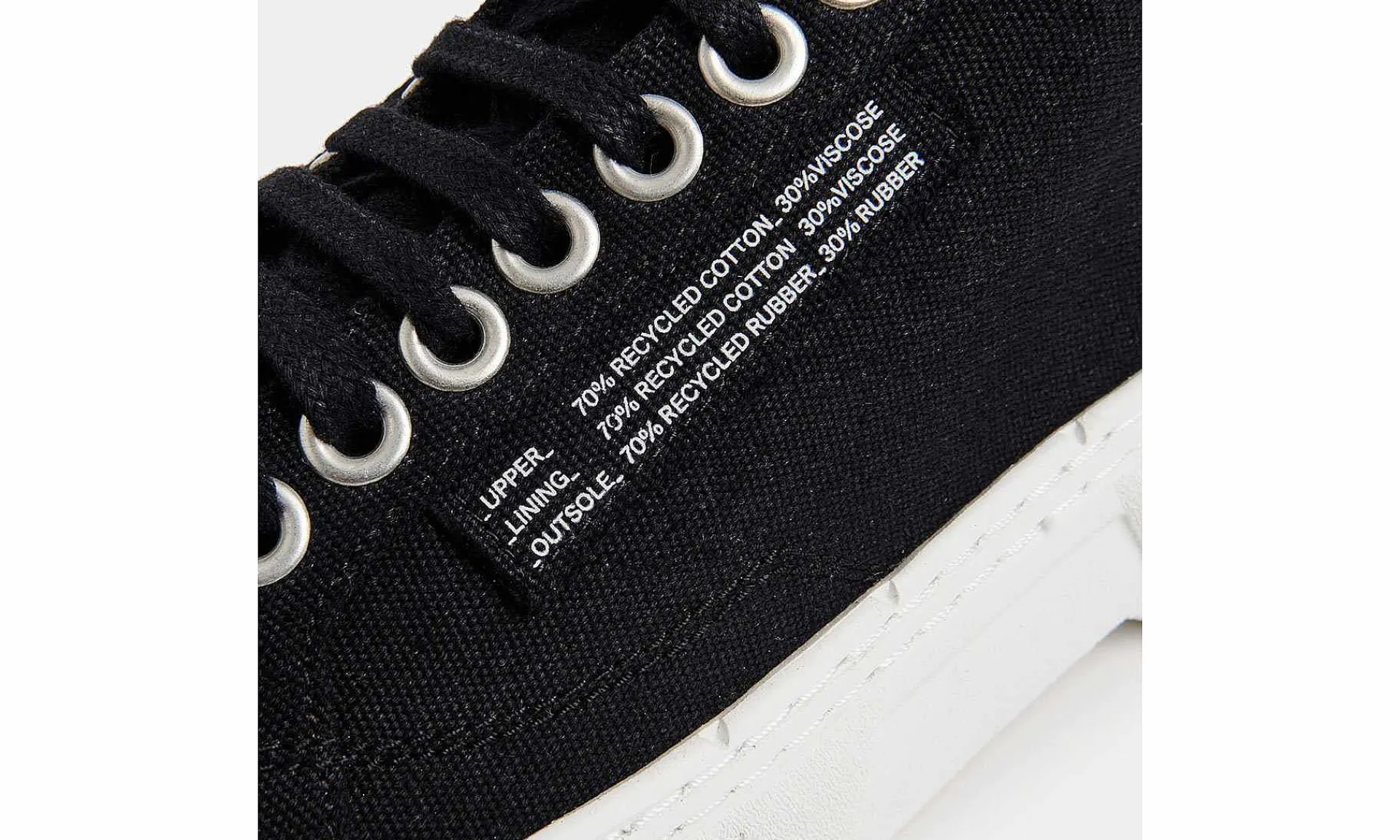 Damen Viron 1968 Black Canvas Toe-Cap Low