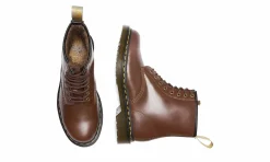 Damen Dr. Martens 1460 Boot Brown Norfolk Flat & Brown Borg Fleece