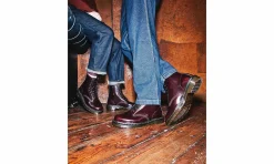 Damen Dr. Martens 1460 8-Eye Boot Cherry Red Oxford Rub Off