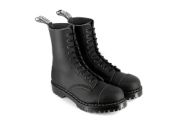 Damen Vegetarian Shoes Airseal 10 Eye Boot Black