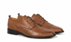 Herren Gentleberg Albert Cap Toe Derby Cognac Tan