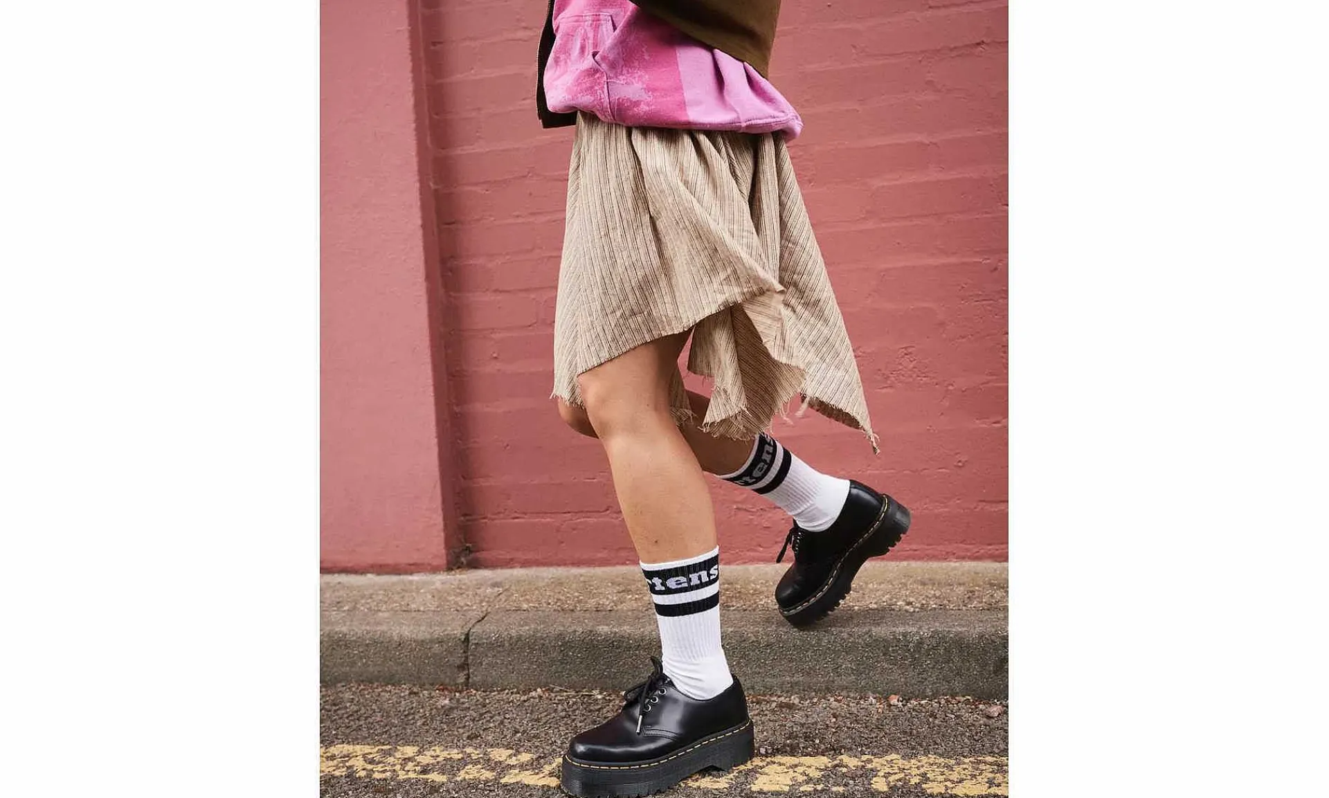 Accessoires Dr. Martens Athletic Logo Sock White Black