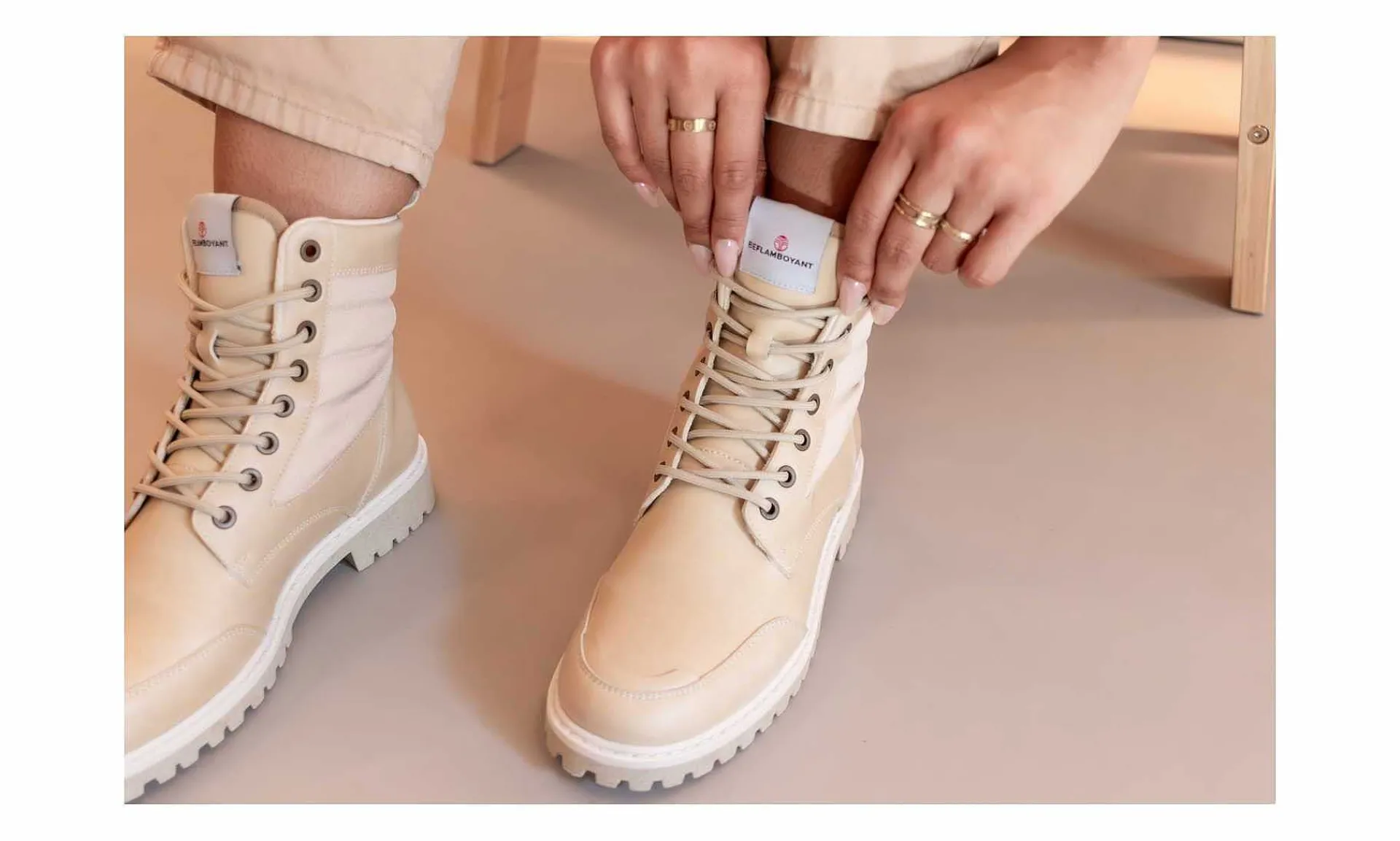 Damen Beflamboyant Beige Coco High Top