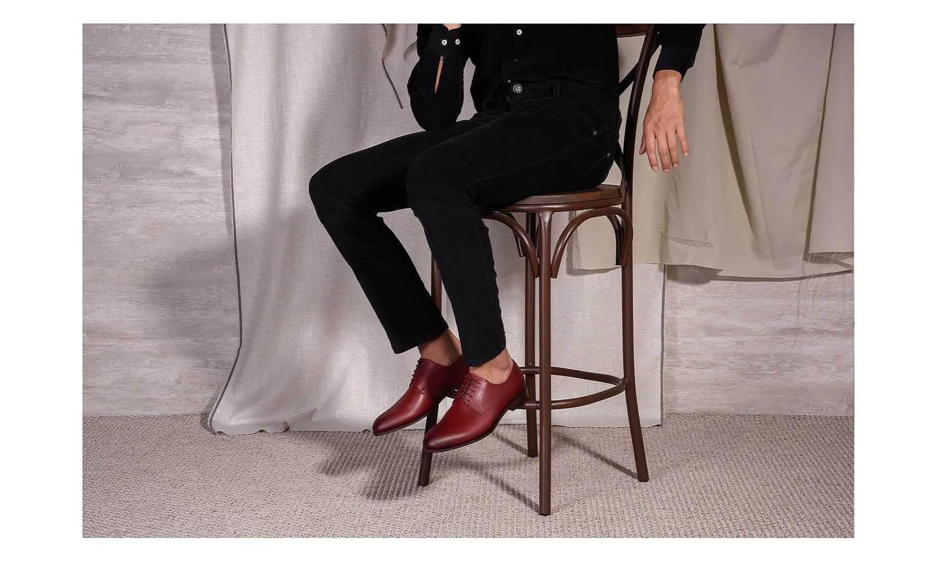 Herren Vincente Verde Bergamo Burgundy