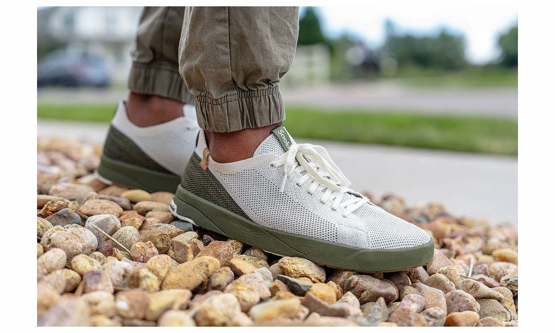 Herren SAOLA Cannon Knit 2.0 White/Burnt Olive