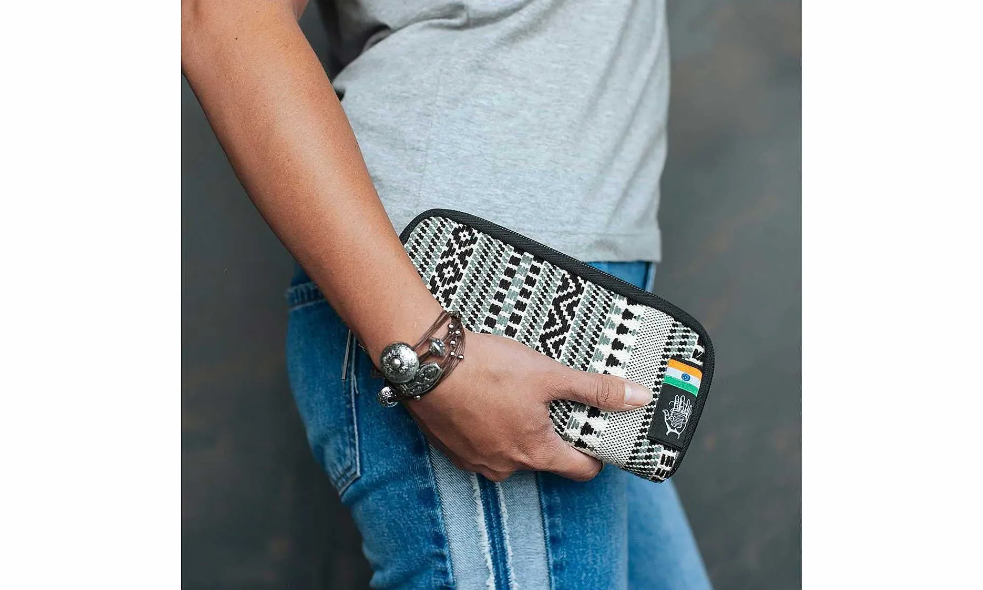 Accessoires Ethnotek Chiburi Accordion Wallet Rfid Block India 8