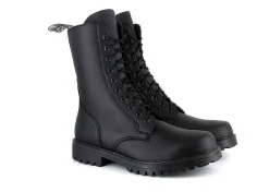 Damen Vegetarian Shoes Combat Boot Black