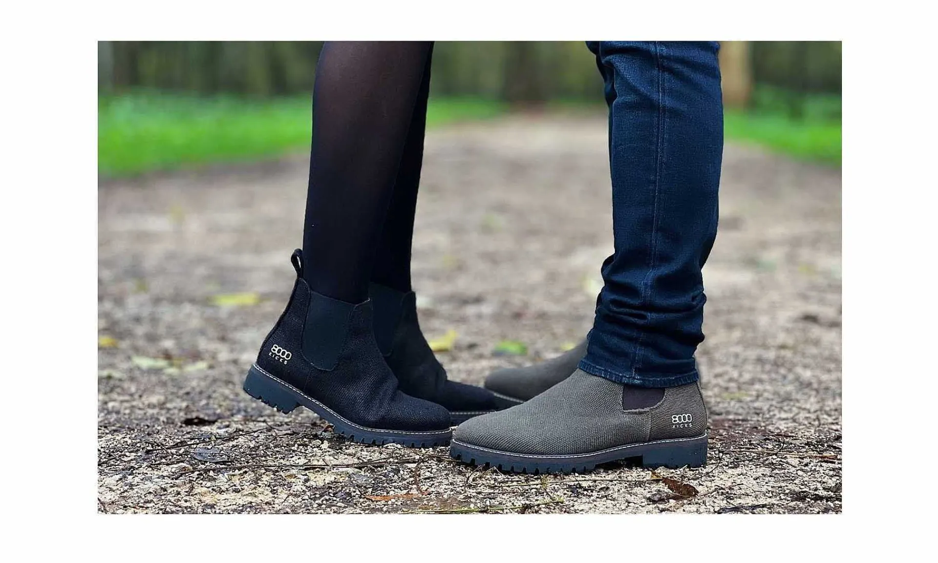 Damen 8000kicks Crossover Hemp Chelsea Boot Black
