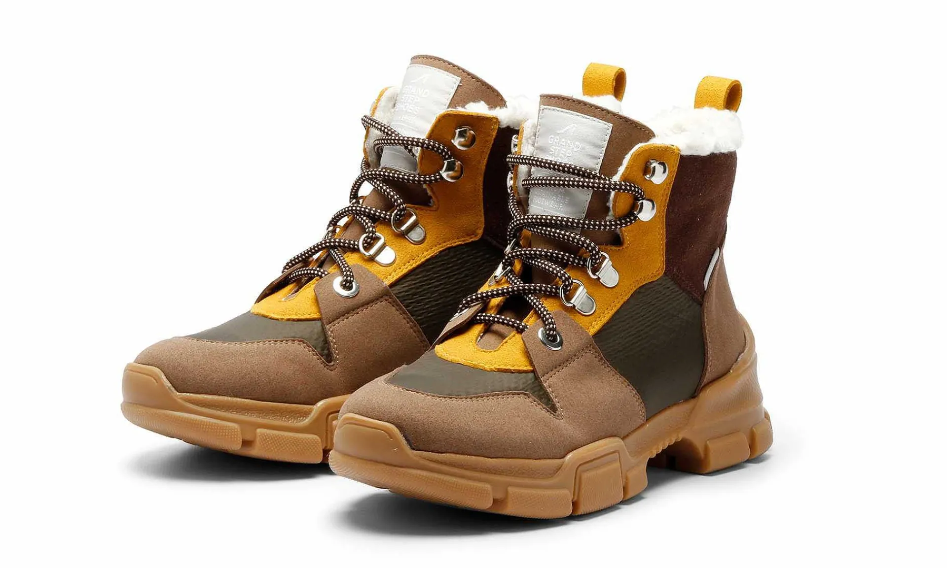 Damen Grand Step Shoes Hike Lacebootie