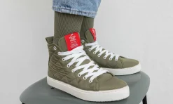 Damen Grand Step Shoes Isa High Top Sneaker Olive