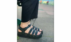 Damen Vegetarian Shoes Lydia Sandal Black