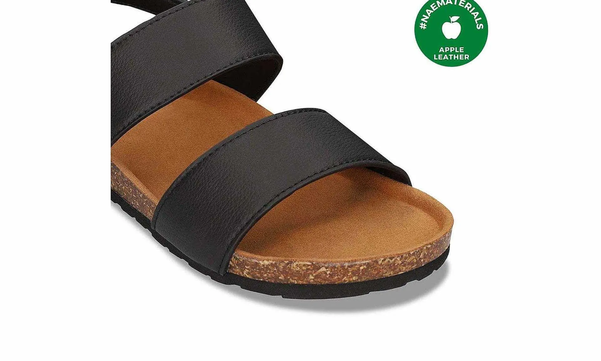 Damen NAE Mak Black Apple Leather Sandal