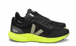 Damen Veja Marlin Lt Black Kaki Jaune Fluo