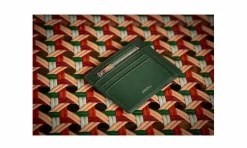 Accessoires ASHOKA Paris Porte Cartes Zippe Apple Skin Green