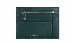 Accessoires ASHOKA Paris Porte Cartes Zippe Apple Skin Green
