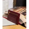 Accessoires ASHOKA Paris Porte Cartes Zippe Apple Skin Bordeaux