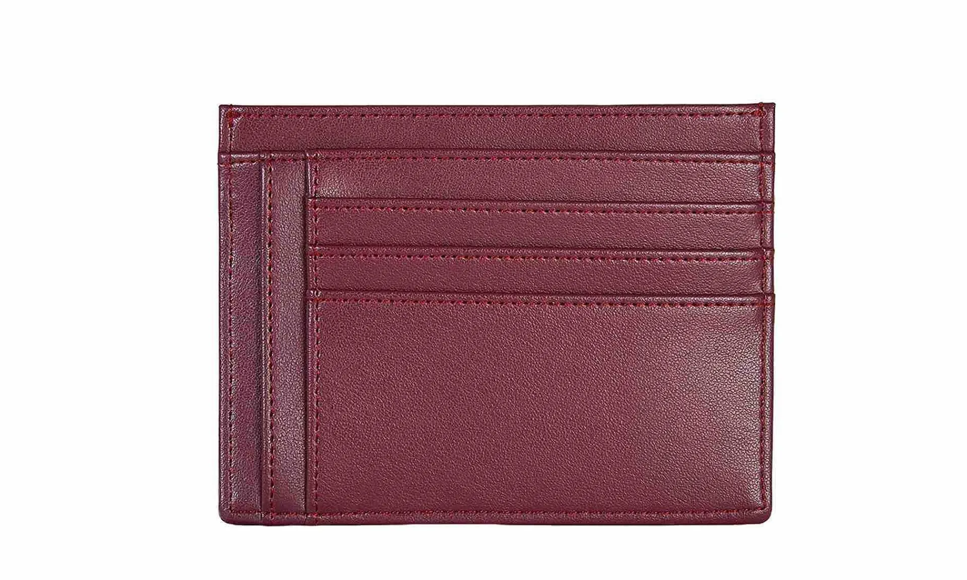 Accessoires ASHOKA Paris Porte Cartes Zippe Apple Skin Bordeaux