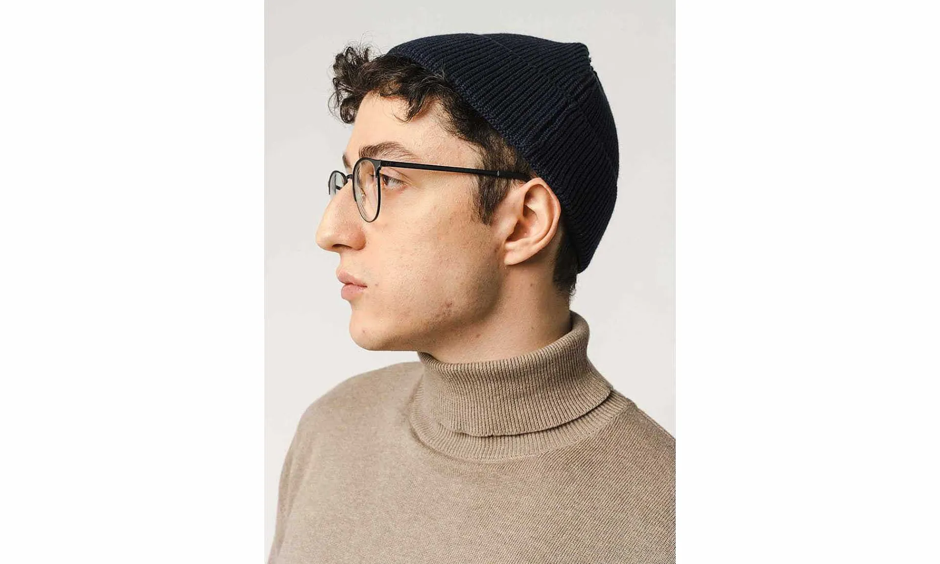 Accessoires Melawear Rafi Kurzes Beanie Navy