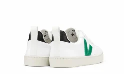 Kinder Veja Small V-10 Lace Cwl White Emeraude Black