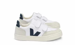 Kinder Veja Small V-12 Velcro Canvas White Nautico Natural