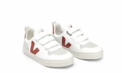 Kinder Veja Small V-10 Velcro Cwl White Rouille