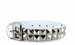Accessoires Vegetarian Shoes Studded Belt Pyramid White