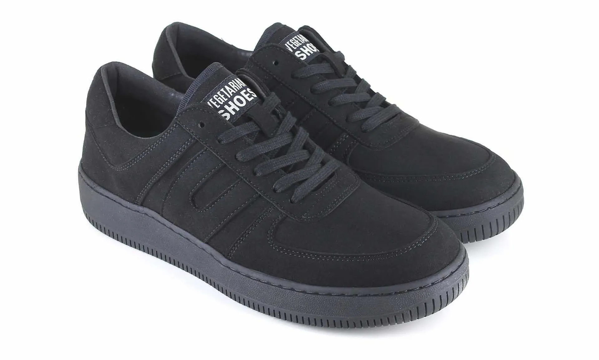 Damen Vegetarian Shoes Veg Supreme Black Dream Fake Suede