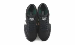 Damen Vegetarian Shoes Vegan Runner Hemp Cork Black