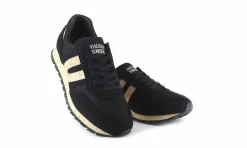 Damen Vegetarian Shoes Vegan Runner Hemp Cork Black